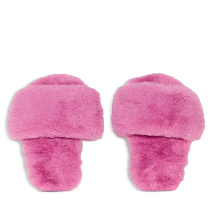 Apparis Diana Faux-fur Slippers In Sugar Pink
