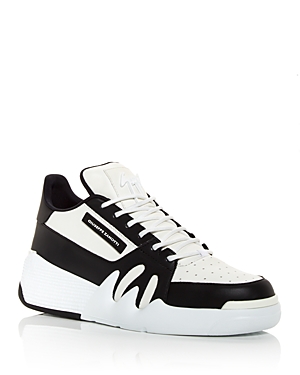 Giuseppe Zanotti Men's Birel Talon Low Top Sneakers In White/black