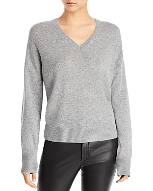 Shop Theory V Neck Cashmere Sweater In Husky