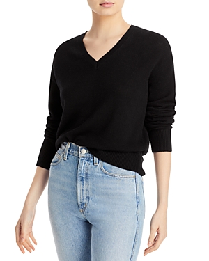 Shop Theory V Neck Cashmere Sweater In Black