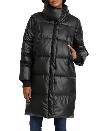 NVLT Faux Leather Puffer Coat | Bloomingdale's