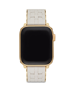 Michele Apple Watch 5-link Silicone-wrapped Interchangeable Bracelet, 38-49mm In Tan/gold