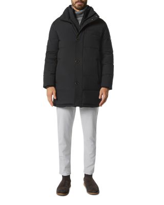 Shelton Cool Touch Regular Fit Quilted Down Parka with Removable Shearling Trimmed Bib