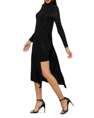 asymmetrical dresses for juniors BCBGMaxazria Size 10 Dalia Black and Nude Lace Dress  FABULUX
