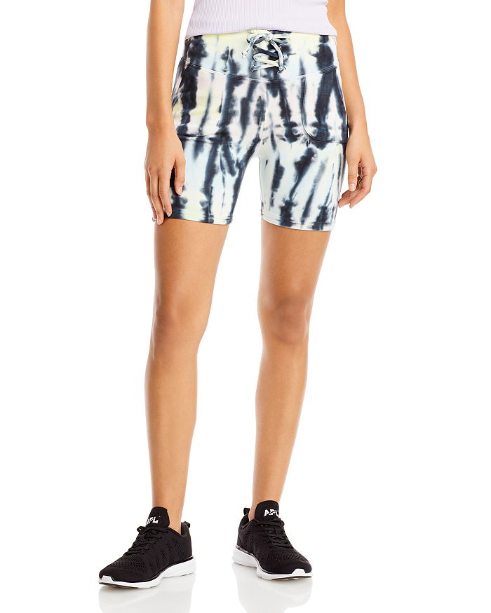 Tie dye top bike shorts