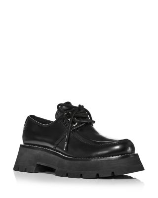 black platform oxford shoes