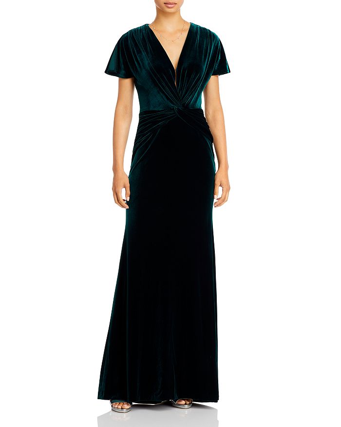 Aqua velvet gown clearance