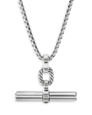 David Yurman Sterling Silver Lexington Barrel Pendant In Silver
