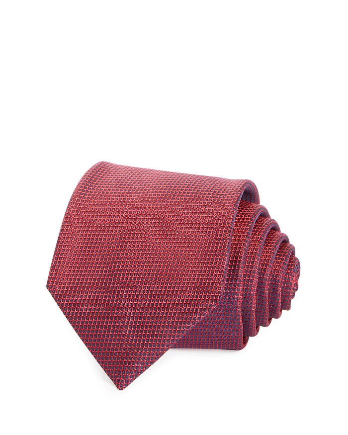 HUGO Micro Grid Jacquard Silk Classic Tie | Bloomingdale's
