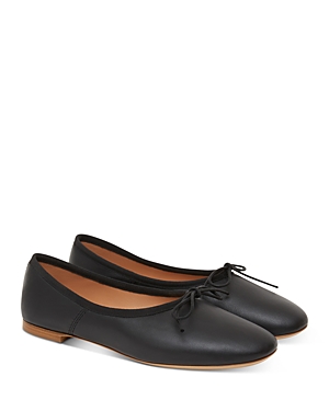 Mansur Gavriel Dream Leather Ballerina Flats In Black