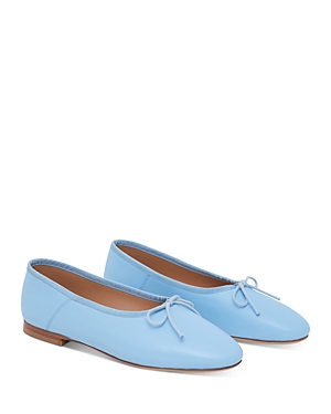 Mansur Gavriel Dream Square-toe Leather Ballerina Flats In Sky