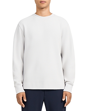 Theory Meir Cotton Ottoman Ribbed Regular Fit Crewneck Sweater