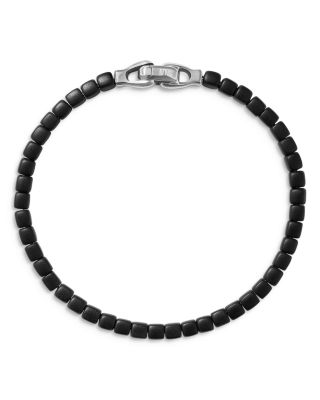 Sterling Silver Spiritual Beads Onyx Bead Bracelet
