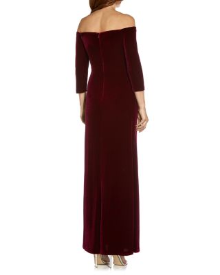 long off the shoulder dress formal