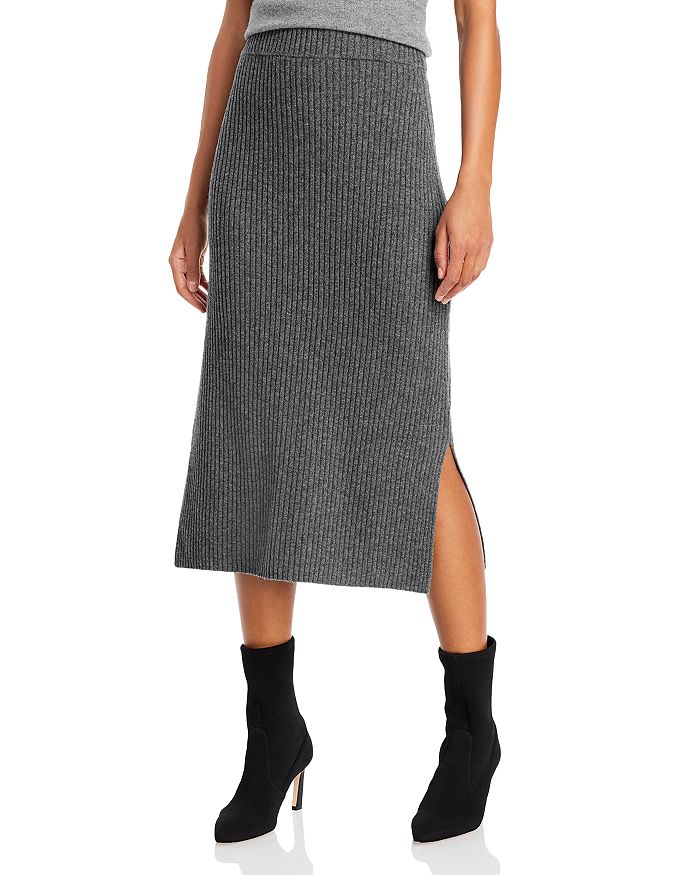BOSS - Slim-fit A-line skirt in checked virgin wool
