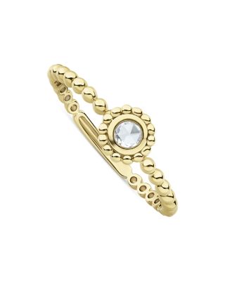 Lagos 18K Yellow Gold Covet Gold Diamond Rose Cut Stack Ring