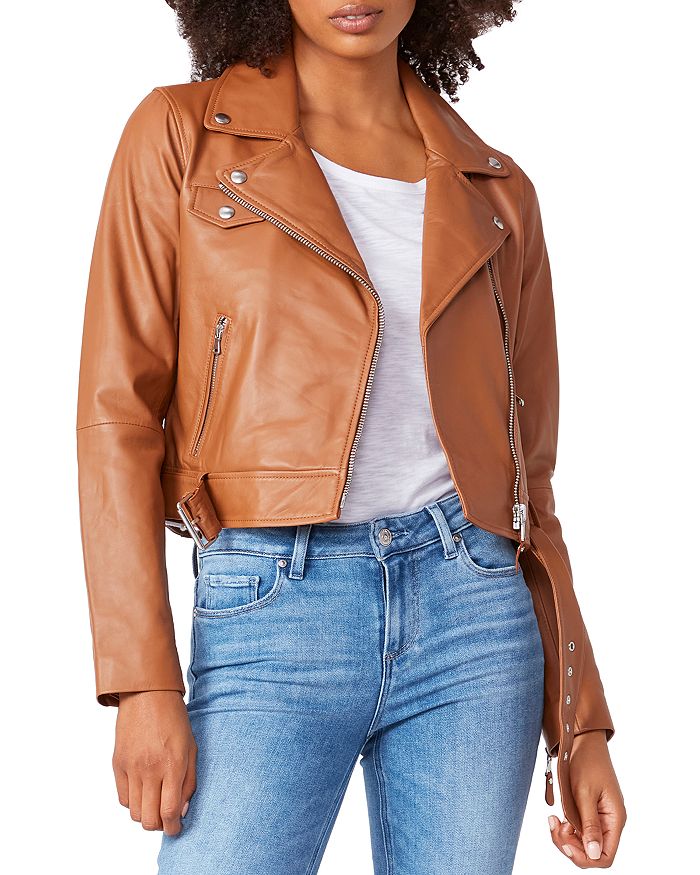 PAIGE Ryanne Leather Moto Jacket Bloomingdale's
