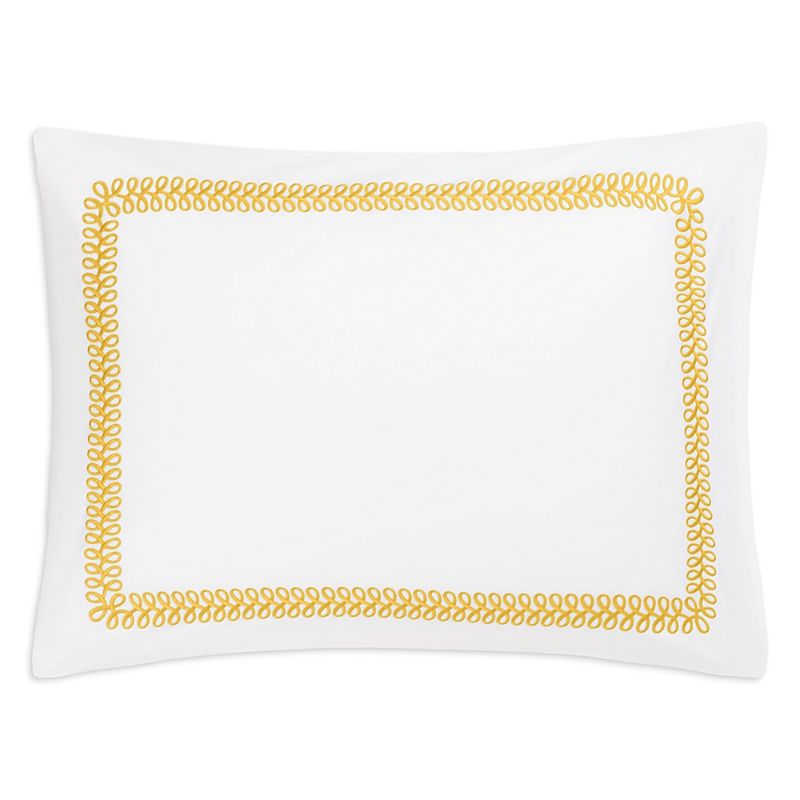 Matouk Astor Braid Standard Sham In Lemon
