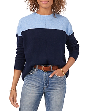 Vince Camuto Colorblock Sweater In Classic Navy