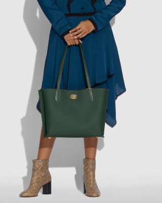 coach green tote