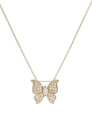Bloomingdale's Diamond Butterfly Pendant Necklace in 14K Yellow Gold, 0.30 ct. t.w. - 100% Exclusive