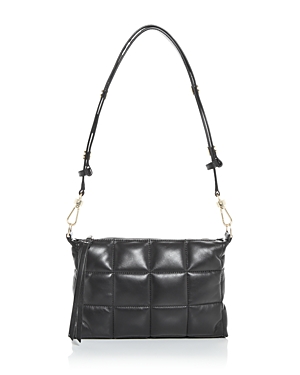 Shop Allsaints Eve Quilted Leather Shoulder Bag In Black