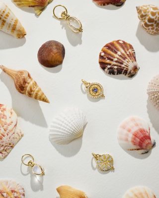 18K Yellow Gold Celestial Blue Moonstone &amp; Diamond Orbit Pendant