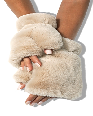 APPARIS ARIEL FAUX FUR FINGERLESS GLOVES,F20105LT