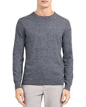 Theory Hilles Crewneck Cashmere Sweater In Pestle Mouline