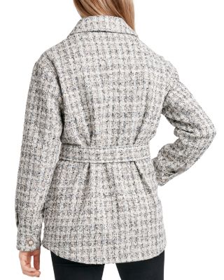 laundry by shelli segal plaid belted wrap coat