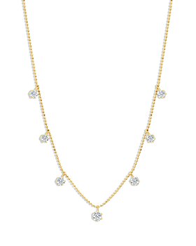 Graziela - 18K Gold Diamond Dangle Floating Statement Necklace Collection