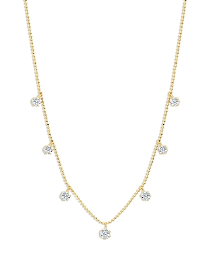 Graziela Gems 18K Yellow Gold Diamond Dangle Floating Statement Necklace, 18