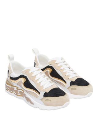 Women's Flame Gold Trainer Sneakers