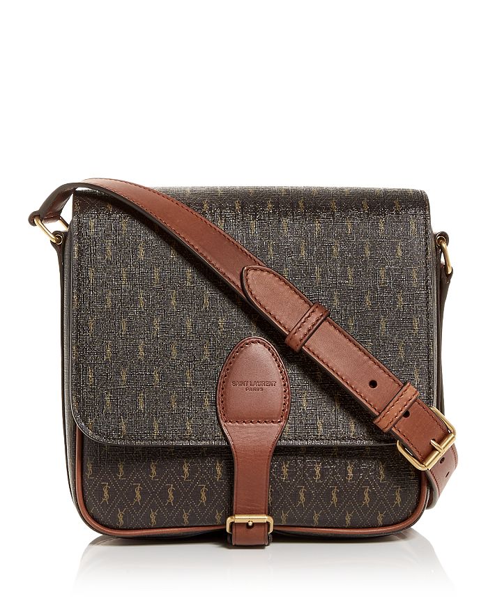 Brown Le Monogramme YSL leather cross-body bag