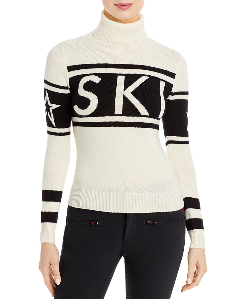Perfect Moment Schild Ski-intarsia Roll-neck Merino Sweater In White