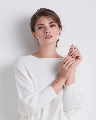 18K Yellow Gold Jaipur London Blue Topaz Stud Earrings