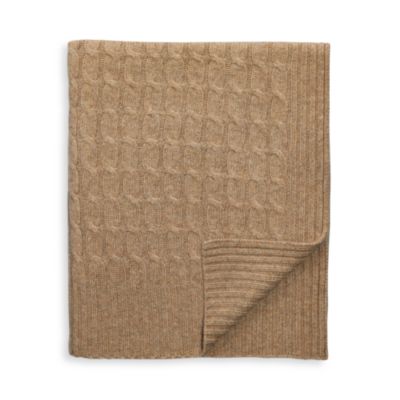 Sofia Cashmere Cable Knit Throw