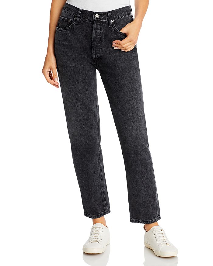 AGOLDE Fen High Rise Straight Leg Jeans in Shambles | Bloomingdale's