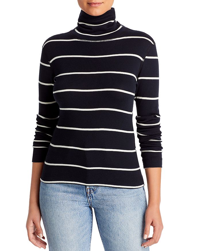 Three Dots Striped Turtleneck Bloomingdale s