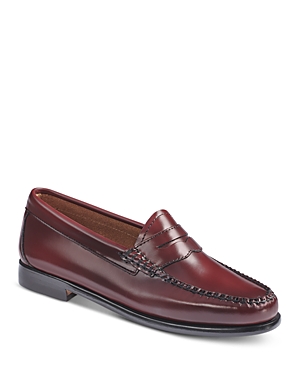 Gh Bass Outdoor Women's Whitney Bax Loafer Flats In Burgundy/black Leather