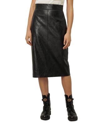 coated pencil skirt