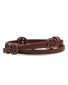 Tory Burch - Miller Logo & Leather Wrap Bracelet