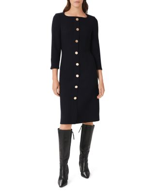 HOBBS LONDON - Marsha Button Trim Dress
