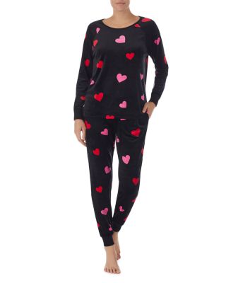 Kate Spade Stretch Velour Jogger Pajama Set In Heart Confetti ModeSens