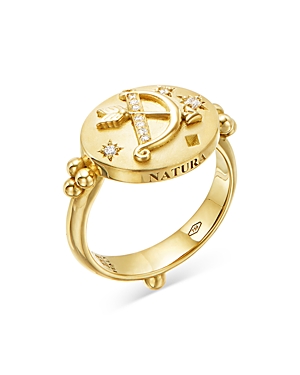 TEMPLE ST CLAIR 18K YELLOW GOLD CELESTIAL NATURA DIAMOND RING,R18806-NATURA