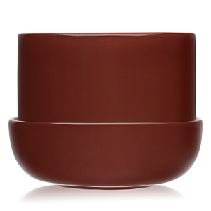 Iittala Nappula Plant Pot With Saucer In Brown