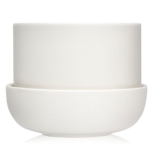 Iittala Nappula Plant Pot With Saucer In White