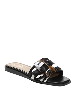 Sam Edelman Women's Inez Buckle Flat Sandals Women's Shoes In Black