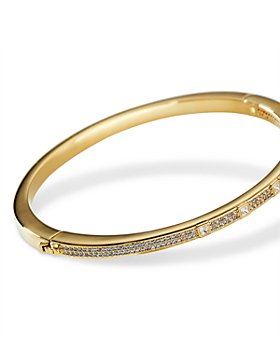 Nadri - Cubic Zirconia Bangle Bracelet in 18K Gold Plate