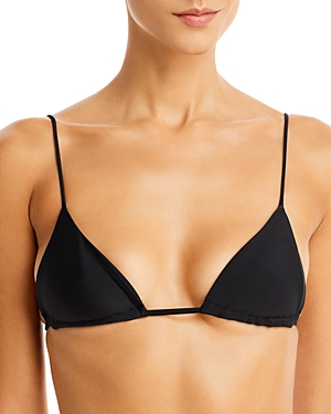 Jade Swim Via String Bikini Top In Black